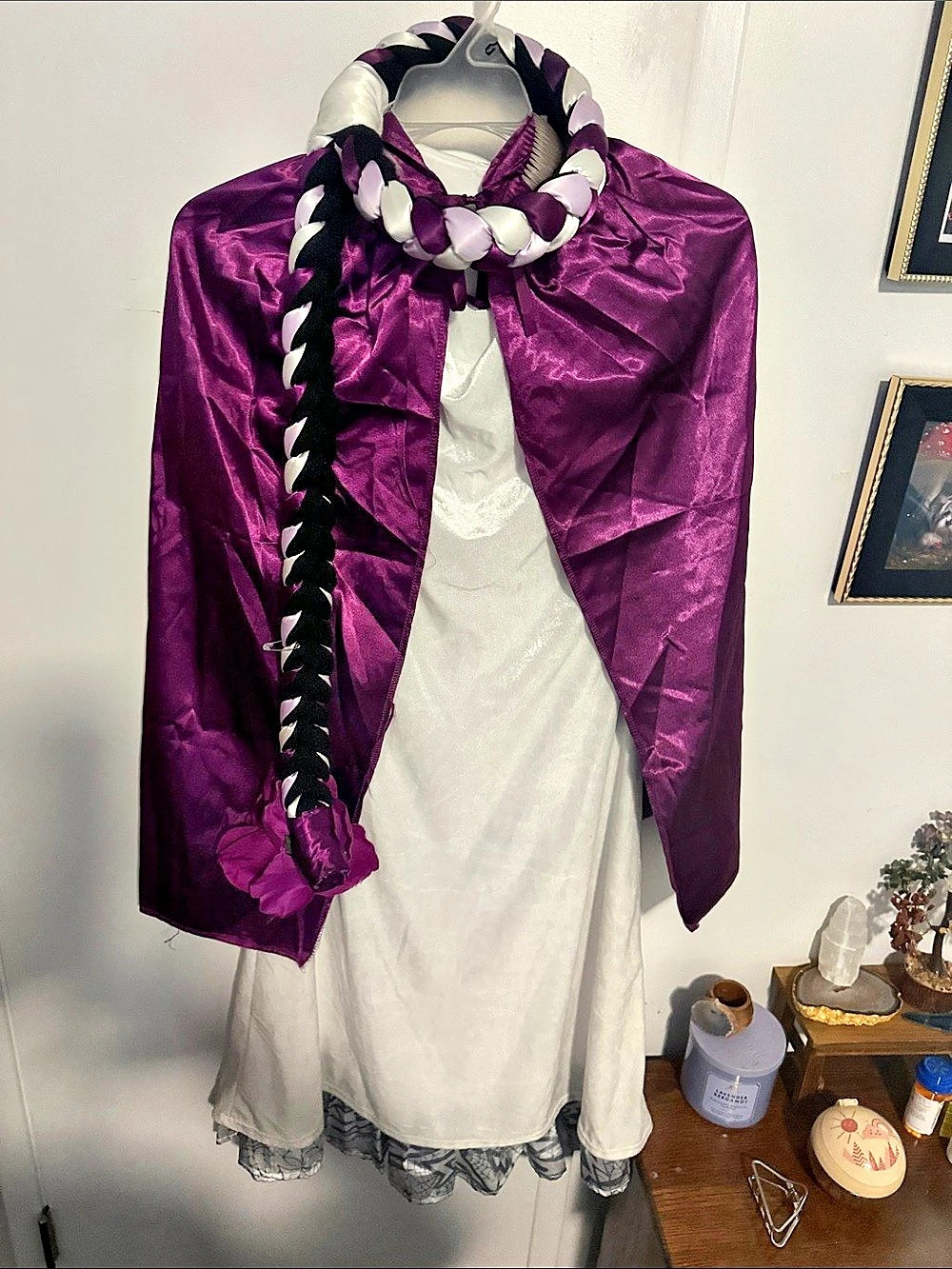 Girls Dress Costume Purple & White